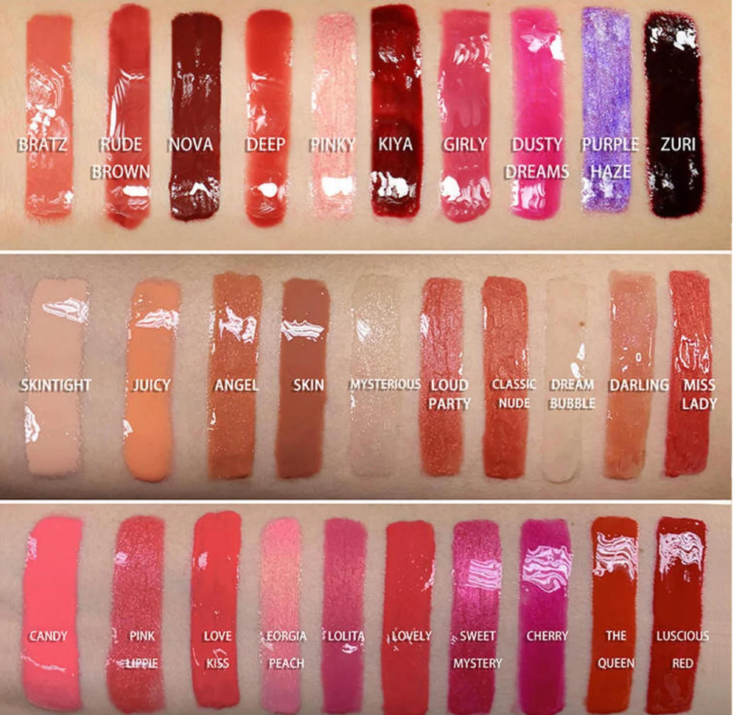 KAYLA K Hi Quality Waterproof Vegan Lip Gloss/ Lip Glase