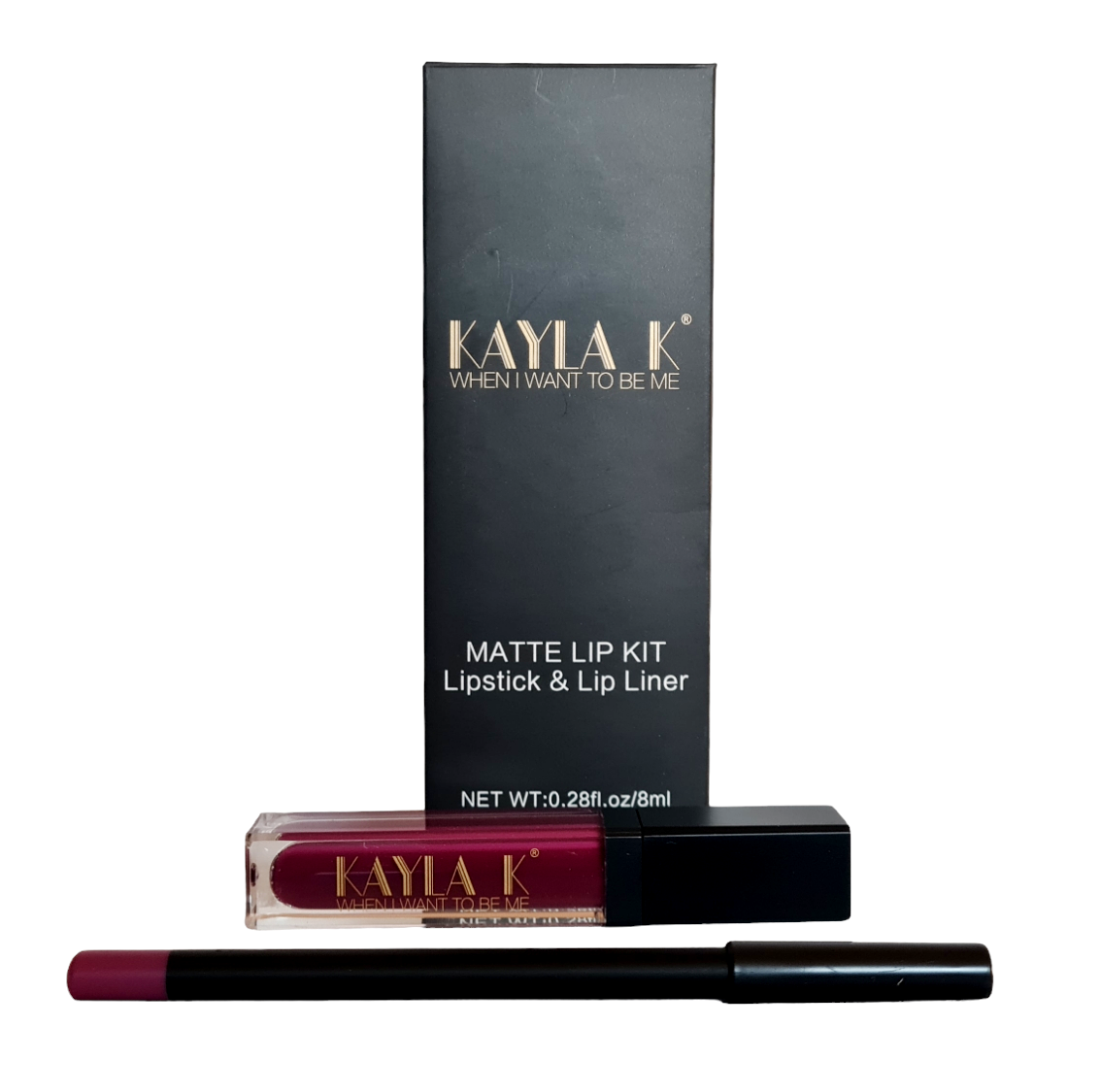 KAYLA K Matte Lip Kit Lipstick & Liner Set